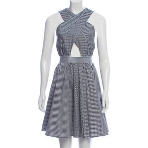Michael Kors Gingham Cutout Dress